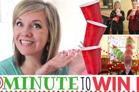 Christmas Minute to Win it Games (Our favorites! All with Dollar Store items!)