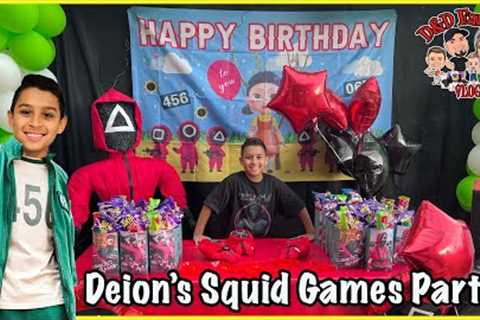 DEION''S SQUID GAMES BIRTHDAY PARTY | TURNING 10 | D&D FAMILY VLOGS