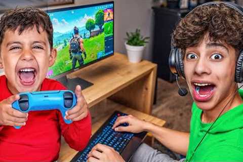 my Little Brother CONTROLS my Fortnite Game 😡